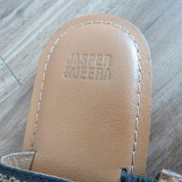 ANTHROPOLOGIE JASPER & JEERA La Plata Boho Beaded Slide Sandals - Size US 7.5 - Picture 14 of 14